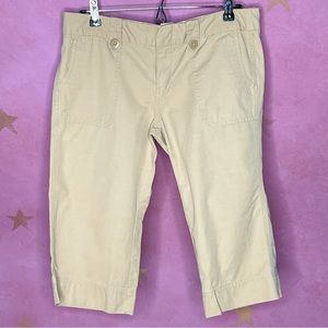 ROXY Tan Bermuda Shorts  Y2K Surfer Beachcore Classic Preppy Juniors Size 9